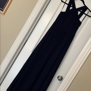 Navy floor length dress
